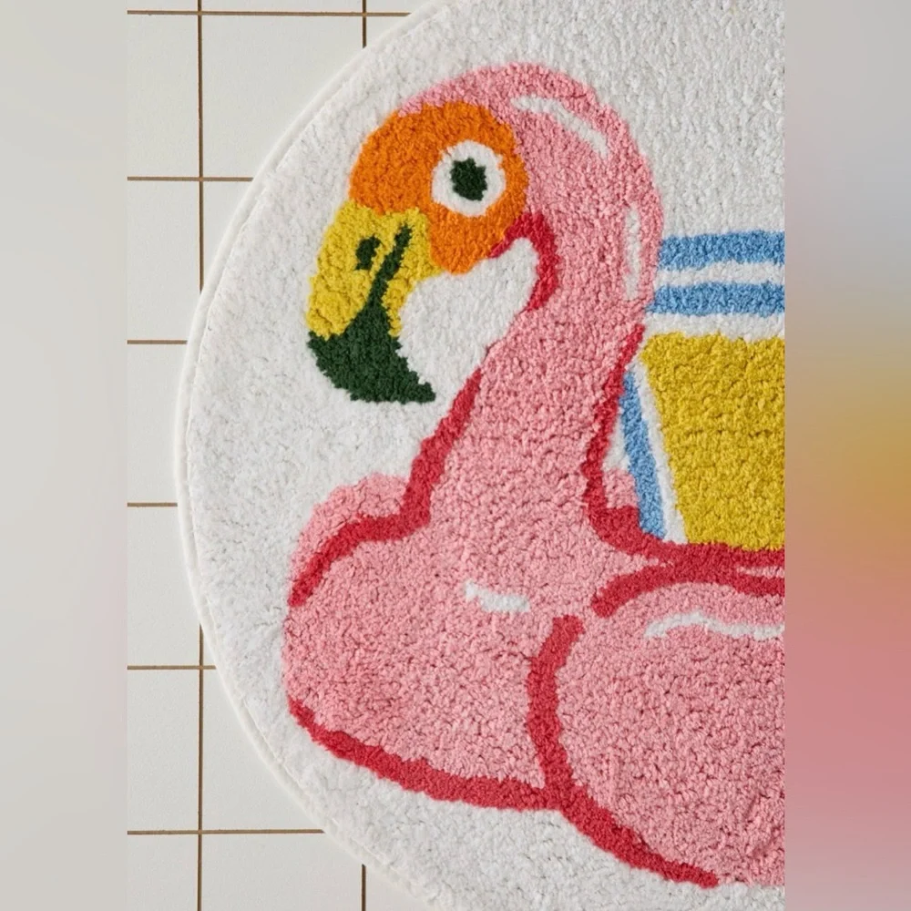 Urban Outfitters Pink Flamingo Bath Mat